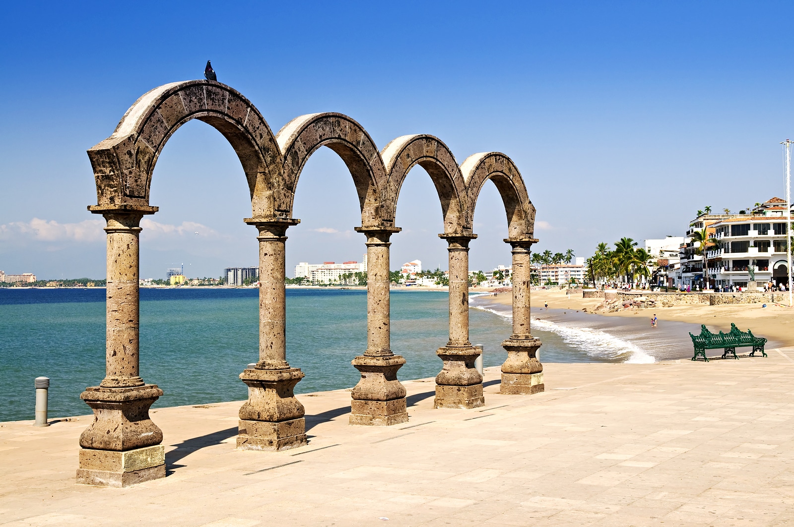 Los Arcos Amphitheater at Pacific ocean in Puerto Vallarta Mexico